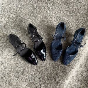 Aerosoles HeelRest Lot of 2 Sz 6 Black & Navy